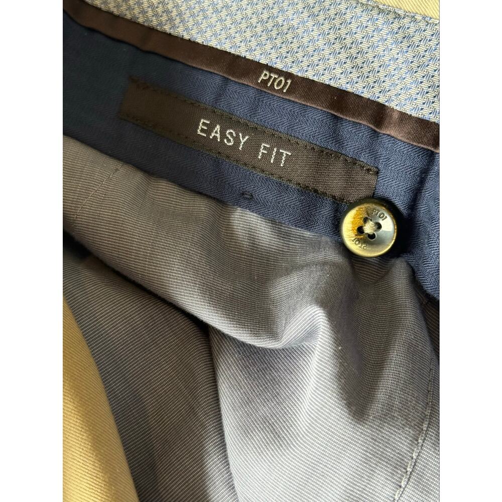 PT01 Men's Easy Fit Cotton/Wool Pants Beige 56 IT/40US - Picture 4 of 5